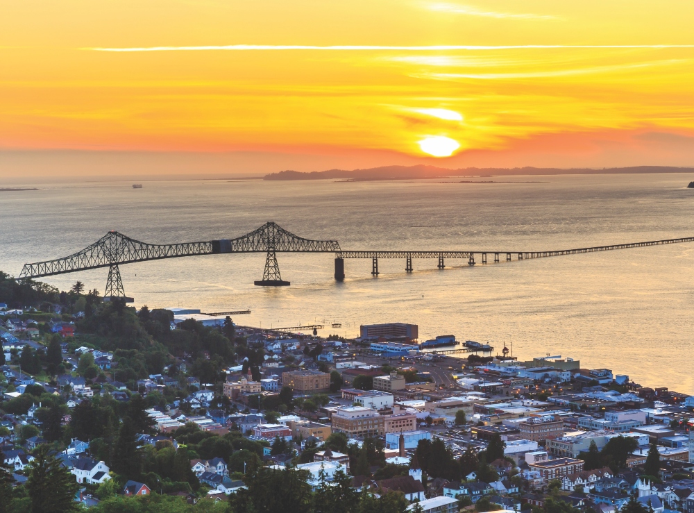 Astoria-Megler Bridge from Astoria, Oregon, to Point Ellice, Washington